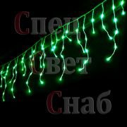 Светодиодная гирлянда бахрома Зелёная 6х0,6м