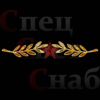 Перетяжка к 9 мая "Лавровый венок" с красной звездой