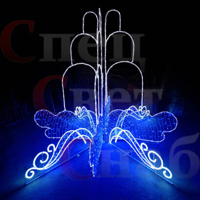 Уличный световой фонтан "Большая История - Крылья Памяти"