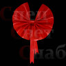 Украшения для уличных елок. Набор бантов для елки. Красный ПВХ 24 шт.