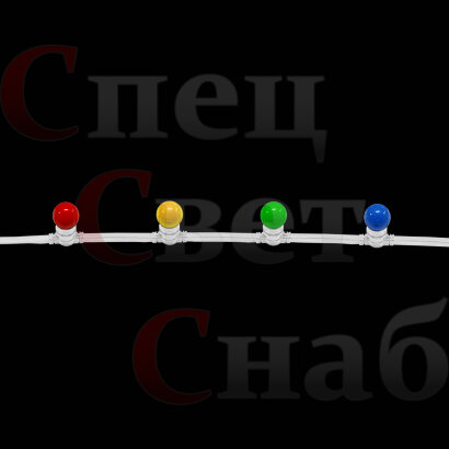 Уличная световая гирлянда Бэлт Лайт 10 м шаг 40 см Каучук белый