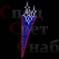Светодиодная консоль "Россыпь звезд" 2м триколор